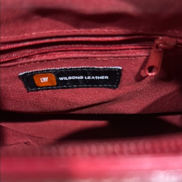 Wilson Genuine Leather Red Satchel Handbag 90s Vintage Y2K Like New Condition - Picture 9 of 13